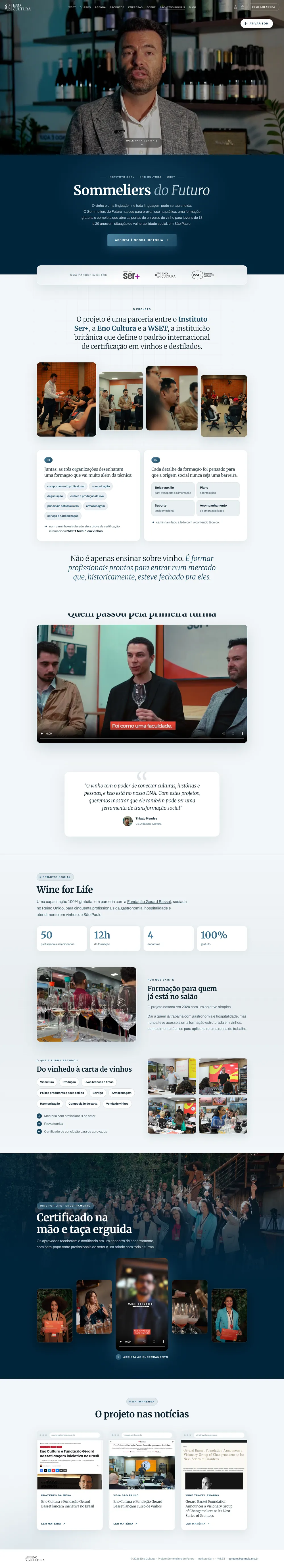 Sommeliers do Futuro: Landing page